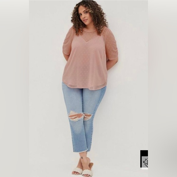 Torrid sz 4 pink blouse NWT - Picture 4 of 9